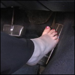 Milla Driving the Cadillac Barefoot
