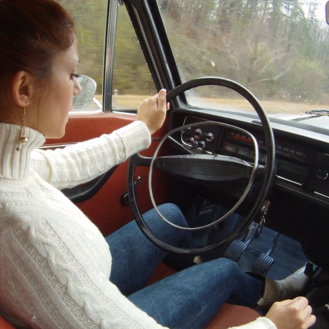 Vivian Takes the Volvo Across Town Creme Sweater & Boots