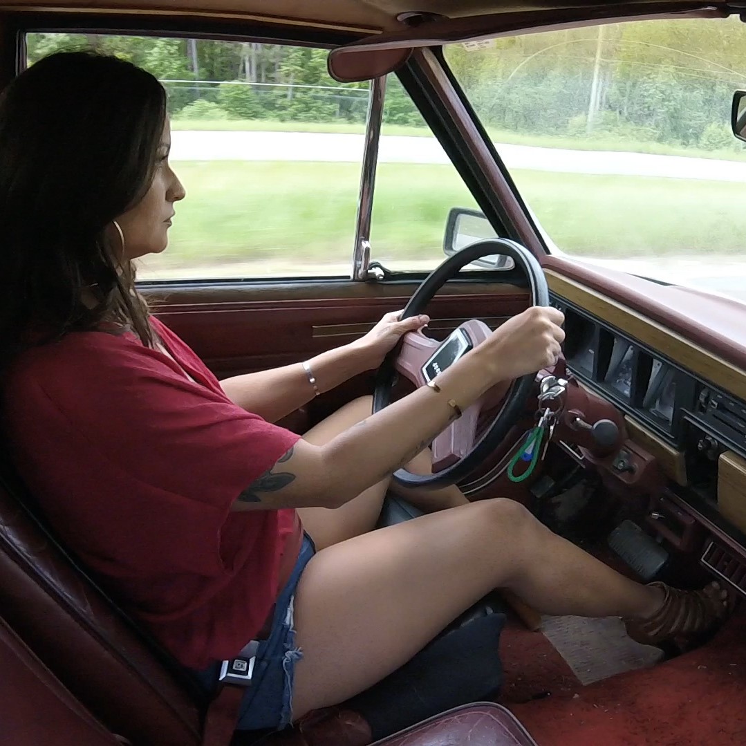 Jane Domino Drives Jeep to the River Brown Strappy Sandals, 2 of 2